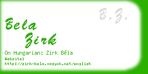 bela zirk business card
