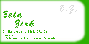 bela zirk business card
